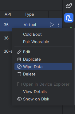 Wiping out data in VDM