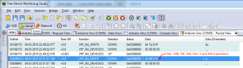 Bytes sent to Arduino... Click to enlarge...