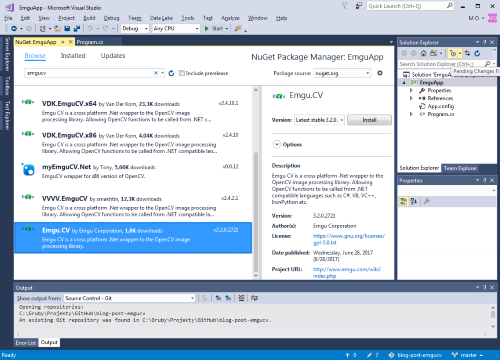 Adding Nuget package... Click to enlarge...