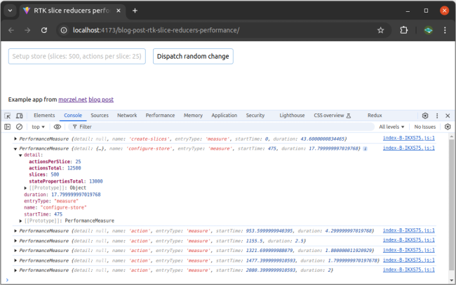 Performance test app... Click to enlarge...