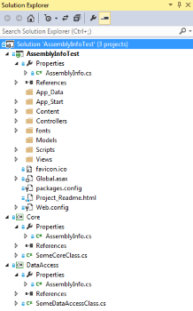Visual Studio solution... Click to enlarge...