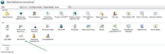 URL Rewrite module in IIS Manager... Click to enlarge...